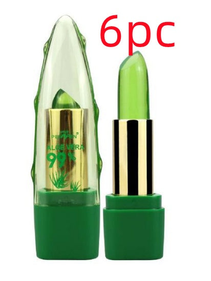 Aloe Vera Gel Color Changing Lipstick Gloss  Moisturizer Anti-drying Desalination Fine-grain Lip Blam Care null