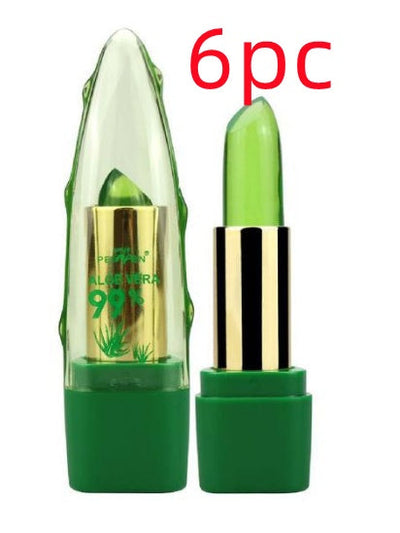 Aloe Vera Gel Color Changing Lipstick Gloss  Moisturizer Anti-drying Desalination Fine-grain Lip Blam Care null