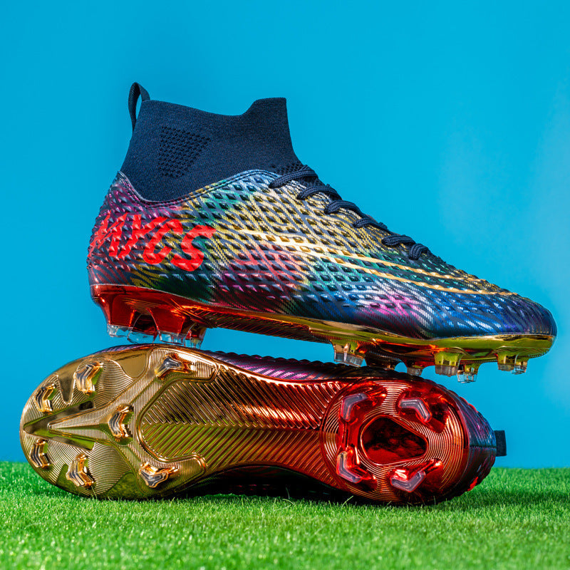Men's Outdoor Training Gold-plated Bottom High-top Soccer Shoes null