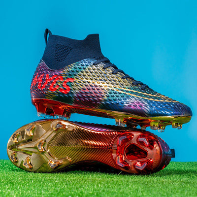 Men's Outdoor Training Gold-plated Bottom High-top Soccer Shoes null