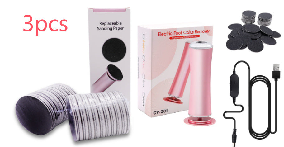 Electric Foot Callus Remover Foot Care File Heels Dead Skin Pedicure Tool Electronic Foot Grinder And Replacement Sandpaper null