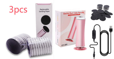 Electric Foot Callus Remover Foot Care File Heels Dead Skin Pedicure Tool Electronic Foot Grinder And Replacement Sandpaper null