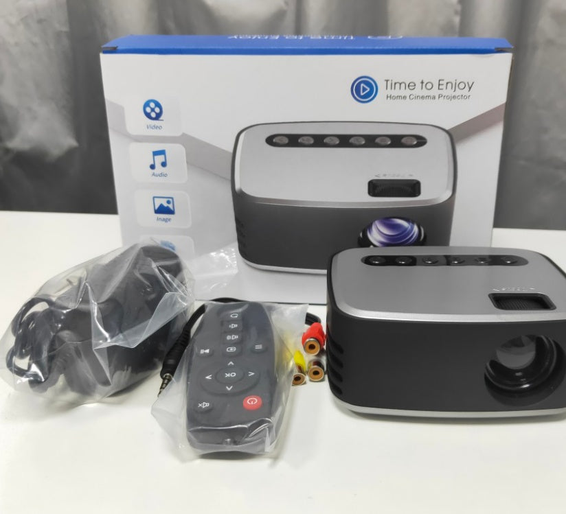 Mini Projector Led Home Theater Video Beamer Black null