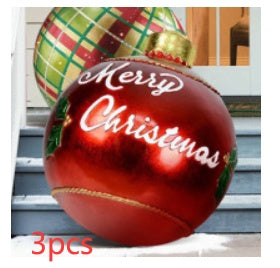 Christmas Ornament Ball Outdoor Pvc 60CM Inflatable Decorated Ball PVC Giant Big Large Balls Xmas Tree Decorations Toy Ball null