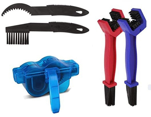 Bicycle Cleaning Tool Set Large Bristle Scrub Chain Cleaner Small Brush null