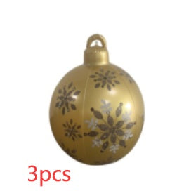Christmas Ornament Ball Outdoor Pvc 60CM Inflatable Decorated Ball PVC Giant Big Large Balls Xmas Tree Decorations Toy Ball null
