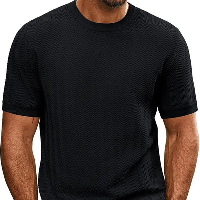 Men's Summer Hollow Breathable Sweater Solid Color T-shirt null