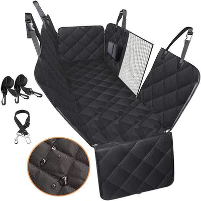 Dog Car Seat Cover View Mesh Pet Carrier Hammock Safety Protector Car Rear Back Seat Mat With Zipper And Pocket For Travel null