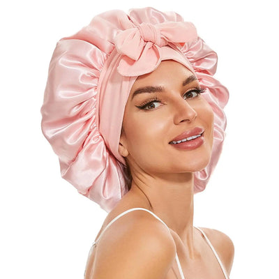 New Silk Bonnet For Sleeping Women Satin Bonnet Hair Bonnet Night Sleep Cap Scarf Wrap For Curly Hair With Tie Band For Curly Hair null