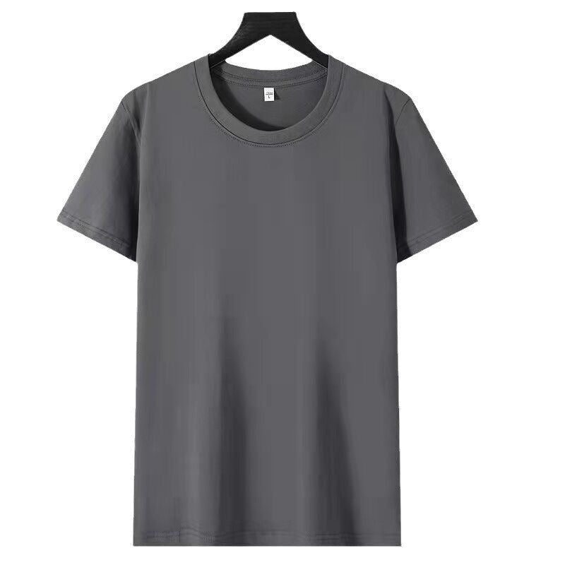 Solid Color Loose Half Sleeve Men's T-shirt null