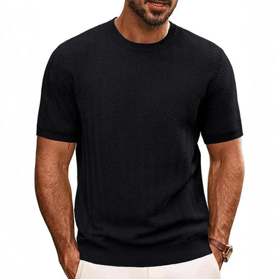 Men's Summer Hollow Breathable Sweater Solid Color T-shirt null