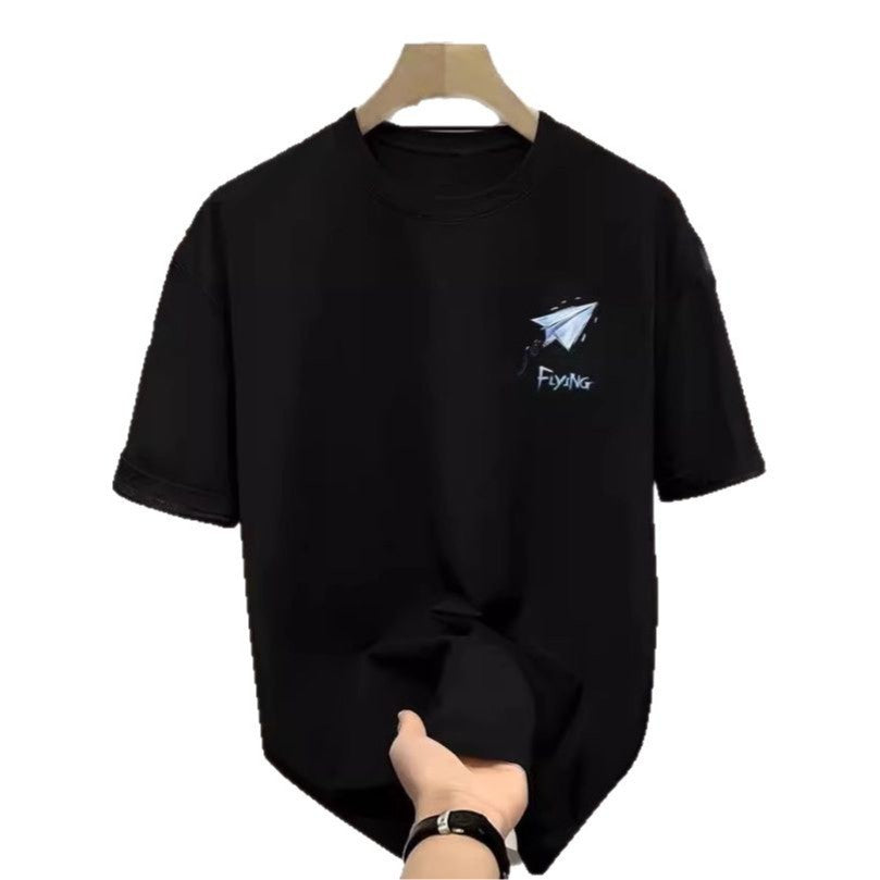 Ice Silk Simple Top Short Sleeve Men null