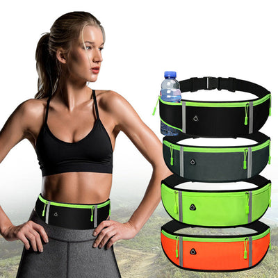 Sports Waist Bag With Pocket Light Slim Zip Running Belt null