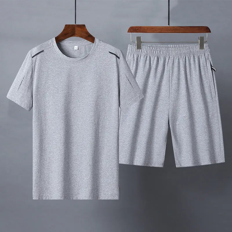 Cotton Short-sleeved T-shirt Trousers Casual Suit null