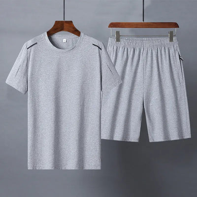 Cotton Short-sleeved T-shirt Trousers Casual Suit null