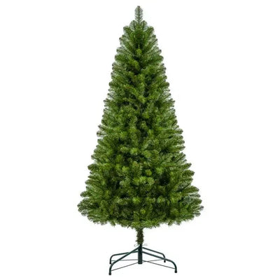 7FT Unlit Artificial Christmas Tree With 775 Tips, Full PVC Branches, Classic Green Holiday Tree With Sturdy Metal Stand For Indoor Home Decoration null