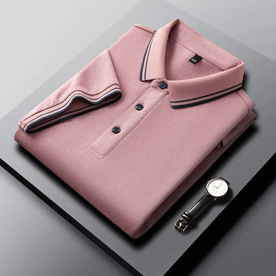 Summer Lapel Mercerized Cotton T-shirt Loose Breathable null