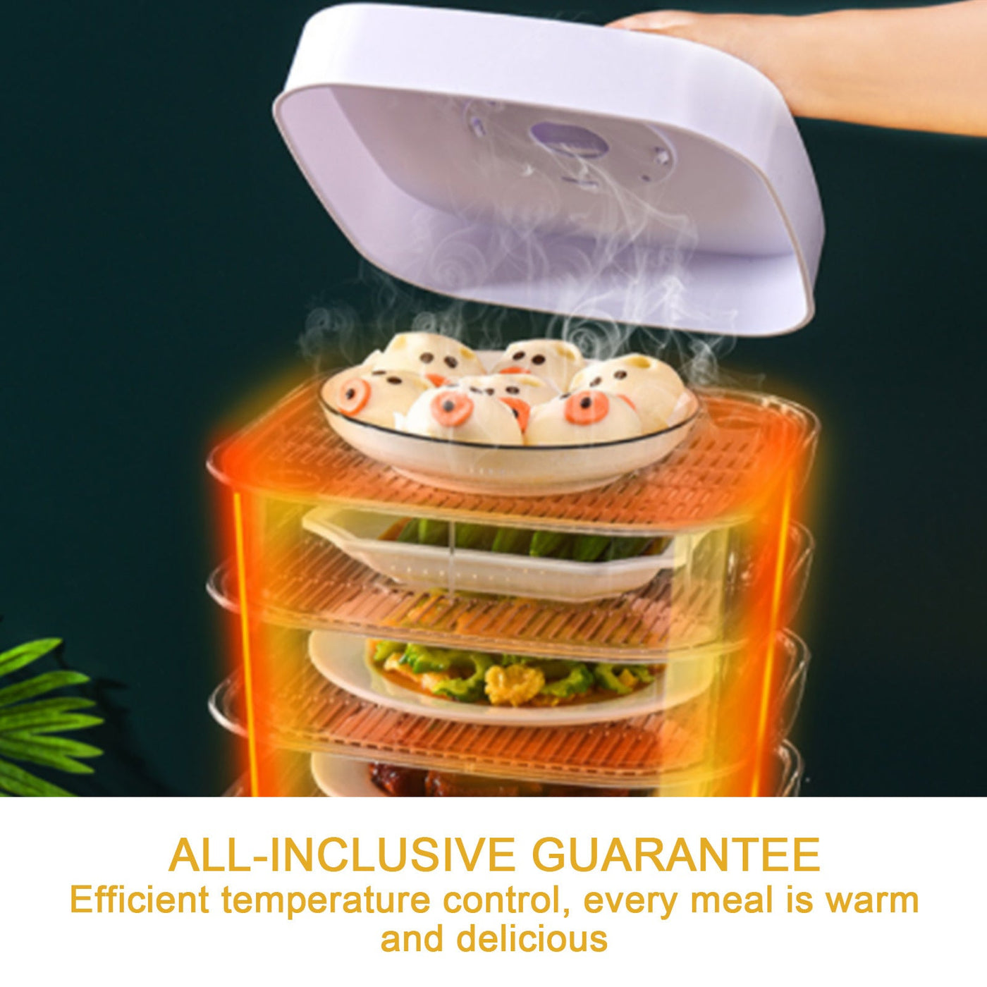 Multi-layer Dish Cover Heat Preservation Kitchen Cover Dining Table Leftover Storage Box Transparent Stack Cooking Hood Steamer null