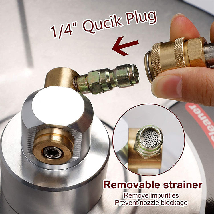 High Pressure Stainless Steel 3-wheel Extended Pole Floor Cleaner null