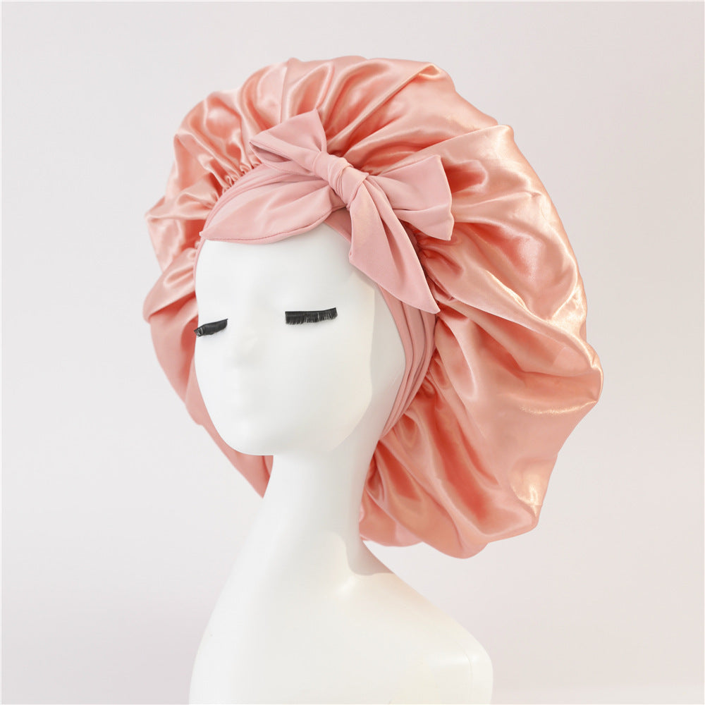 New Silk Bonnet For Sleeping Women Satin Bonnet Hair Bonnet Night Sleep Cap Scarf Wrap For Curly Hair With Tie Band For Curly Hair null