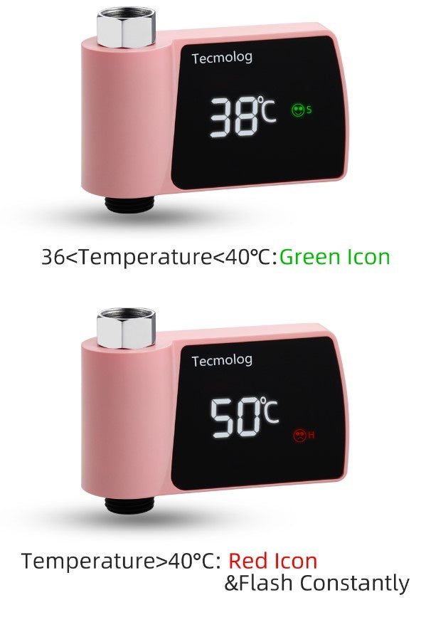 Plastic Visual Shower Faucet No Power Consumption Water Thermometer Bath null