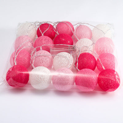 Led Ornamental Festoon Lamp Cotton Ball String Lights null