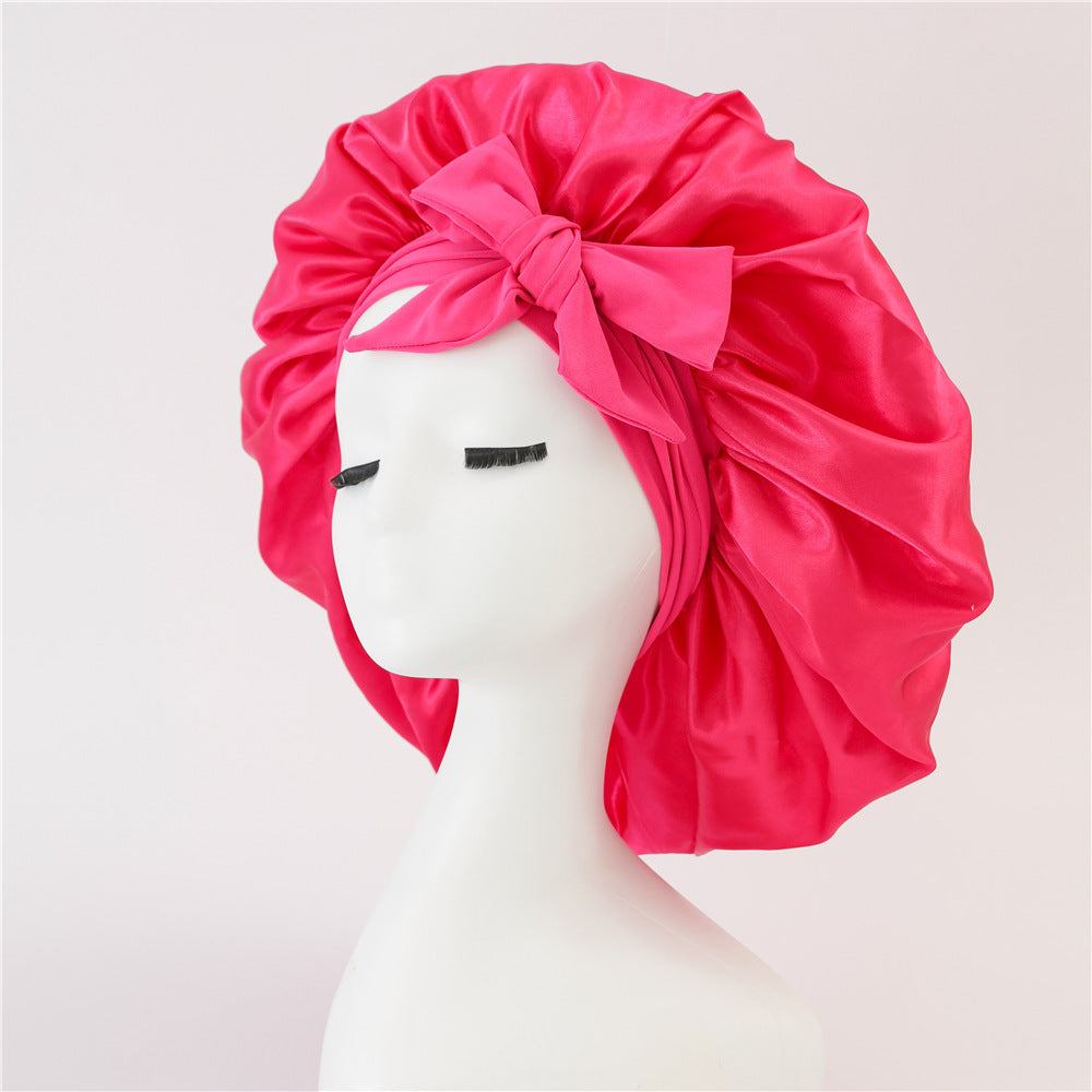 New Silk Bonnet For Sleeping Women Satin Bonnet Hair Bonnet Night Sleep Cap Scarf Wrap For Curly Hair With Tie Band For Curly Hair null