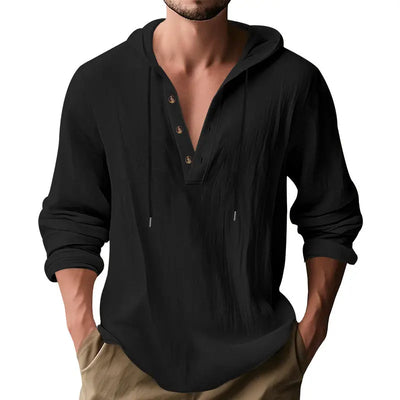 Hooded Casual Loose-fitting T-shirt Sweater For Men null
