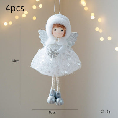 Christmas Winter Mesh Angel Big Eyes Girl Pendant null