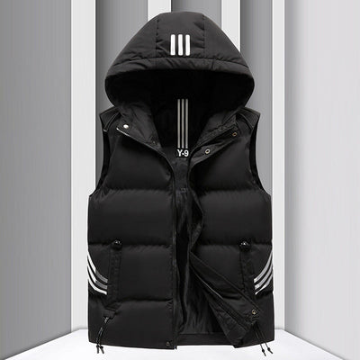 Men's Coat Hooded Thickened Warm Waistcoat Cotton Vest null