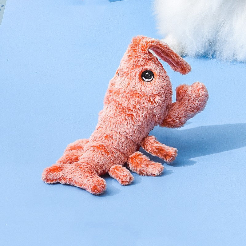 Pet Toys Electric Jumping Shrimp USB Charging Simulation Lobster Funny Cat Plush Pets Toy null