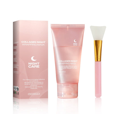 Face Night Mask Collagen Wrapping Mask Natural Ingredients Firming Elasticity & Hydration Anti-wrinkle For Skin Care null