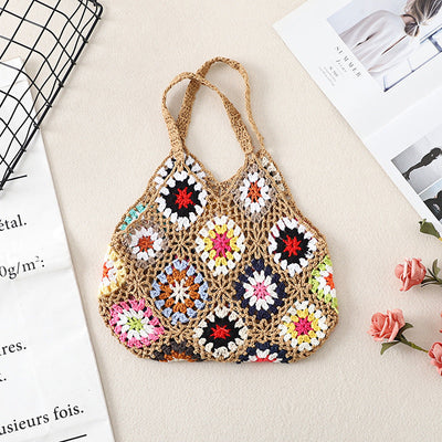 Handmade Crochet Weave Vintage Hollow Bag null