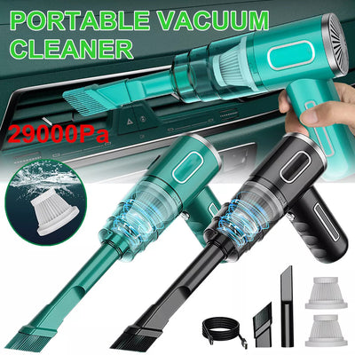 Cordless Hand-Held Vacuum Cleaner Mini Portable Car Auto Home Wireless Handheld Vacuum Cordless, Portable Car Vacuum Cleaner With Powerful Suction And Brushless Motor, Rechargeable null
