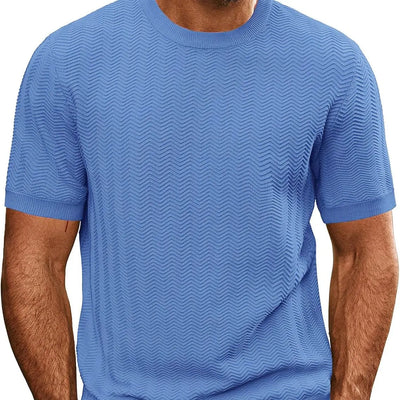 Men's Summer Hollow Breathable Sweater Solid Color T-shirt null