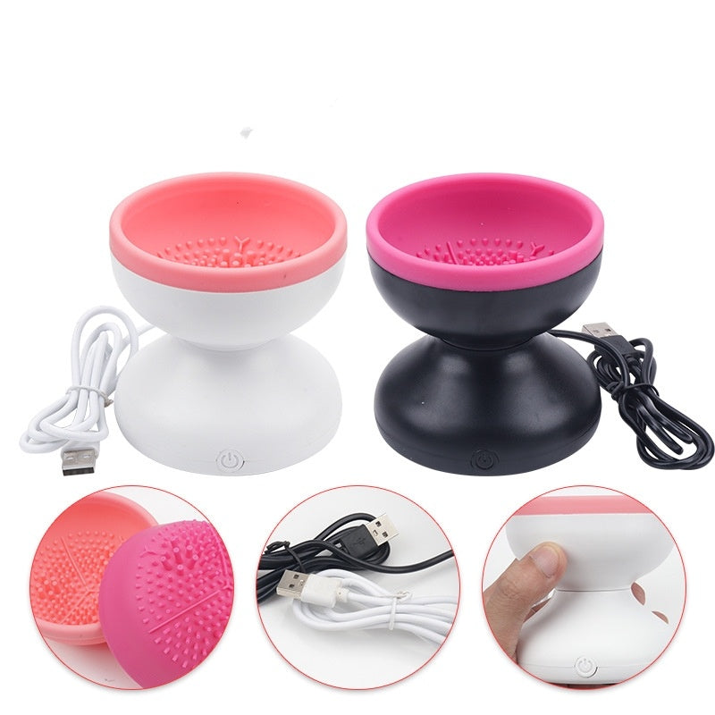 Electric Makeup Brush Cleaner Machine Portable Automatic USB Cosmetic Brush Cleaner Tools For All Size Beauty Makeup Brushes Set null