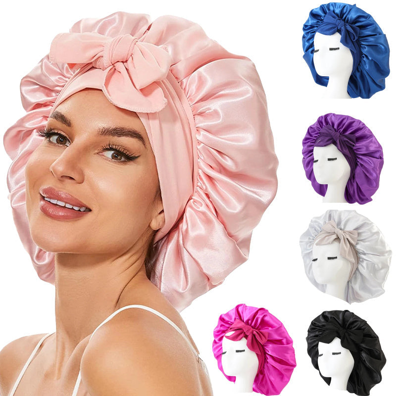 New Silk Bonnet For Sleeping Women Satin Bonnet Hair Bonnet Night Sleep Cap Scarf Wrap For Curly Hair With Tie Band For Curly Hair null