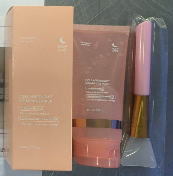 Face Night Mask Collagen Wrapping Mask Natural Ingredients Firming Elasticity & Hydration Anti-wrinkle For Skin Care null