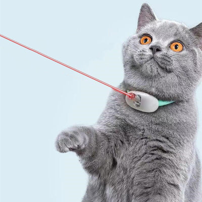 Automatic Cat Toy Smart Laser Teasing Cat Collar Electric USB Charging Kitten Amusing Toys Interactive Training Pet Items null