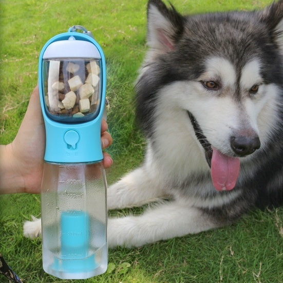 Portable Cat Dog Water Bottle Food Feeder Drinker Poop Dispenser 3 In 1 Leak-proof Multifunctional Dog Water Bottle Pet Products null