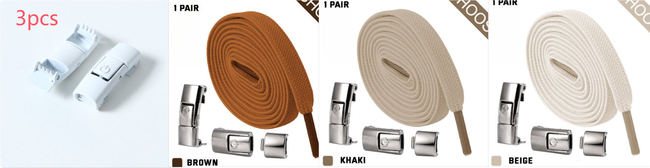 Press Lock Shoelaces Without Ties Elastic Laces Sneaker 8MM Widened Flat No Tie Shoe Laces Kids Shoelace For Shoes null