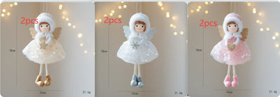 Christmas Winter Mesh Angel Big Eyes Girl Pendant null