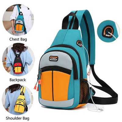 Women Sport Bags Multifunctional Backpack Shoulder Bags With USB Design null
