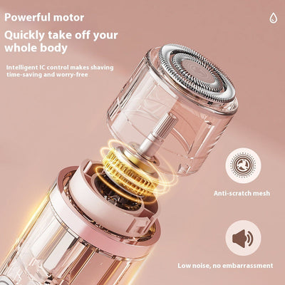 Dual-Head Electric Shaver Painless Women's Epilator Bikini Hair Removal Device Automatic Hair Trimmer Underarm Facial Lips Leg null