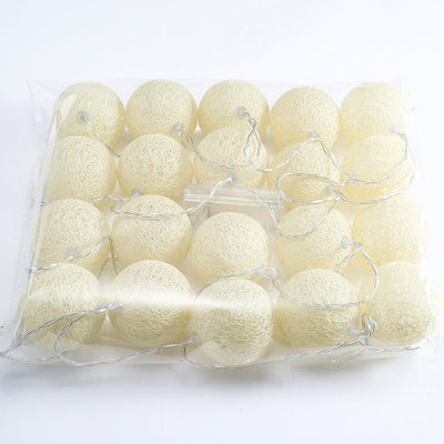 Led Ornamental Festoon Lamp Cotton Ball String Lights null