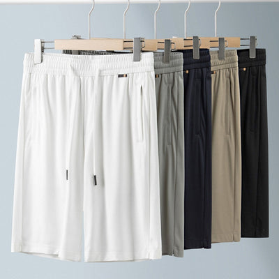 Men's Mulberry Silk Cool Skin-friendly Straight Shorts null