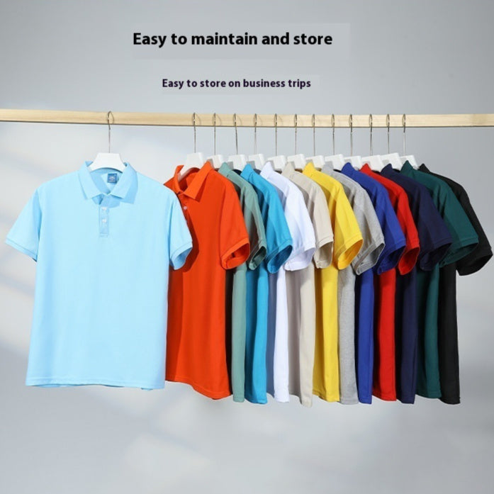 Mercerized Cotton Culture Lapel Short Sleeve null