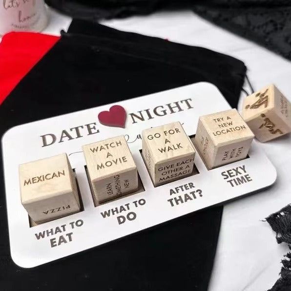 Wooden Date Night Dice Wooden Date Night Ideas Game Dice Romantic Couple Date Night Game Action Decision Dice Games For Couple null