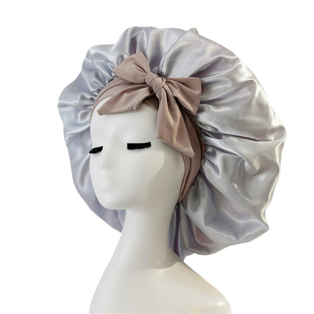New Silk Bonnet For Sleeping Women Satin Bonnet Hair Bonnet Night Sleep Cap Scarf Wrap For Curly Hair With Tie Band For Curly Hair null