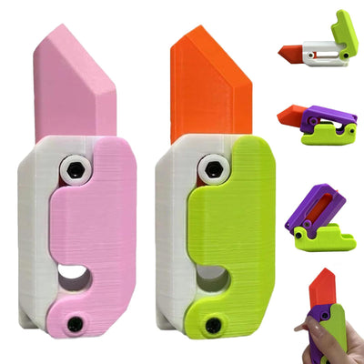 3D Printing Gravity Cub Jumping Small Radish Knife Mini Model Student Prize Pendant Decompression Toy For Children Gift null